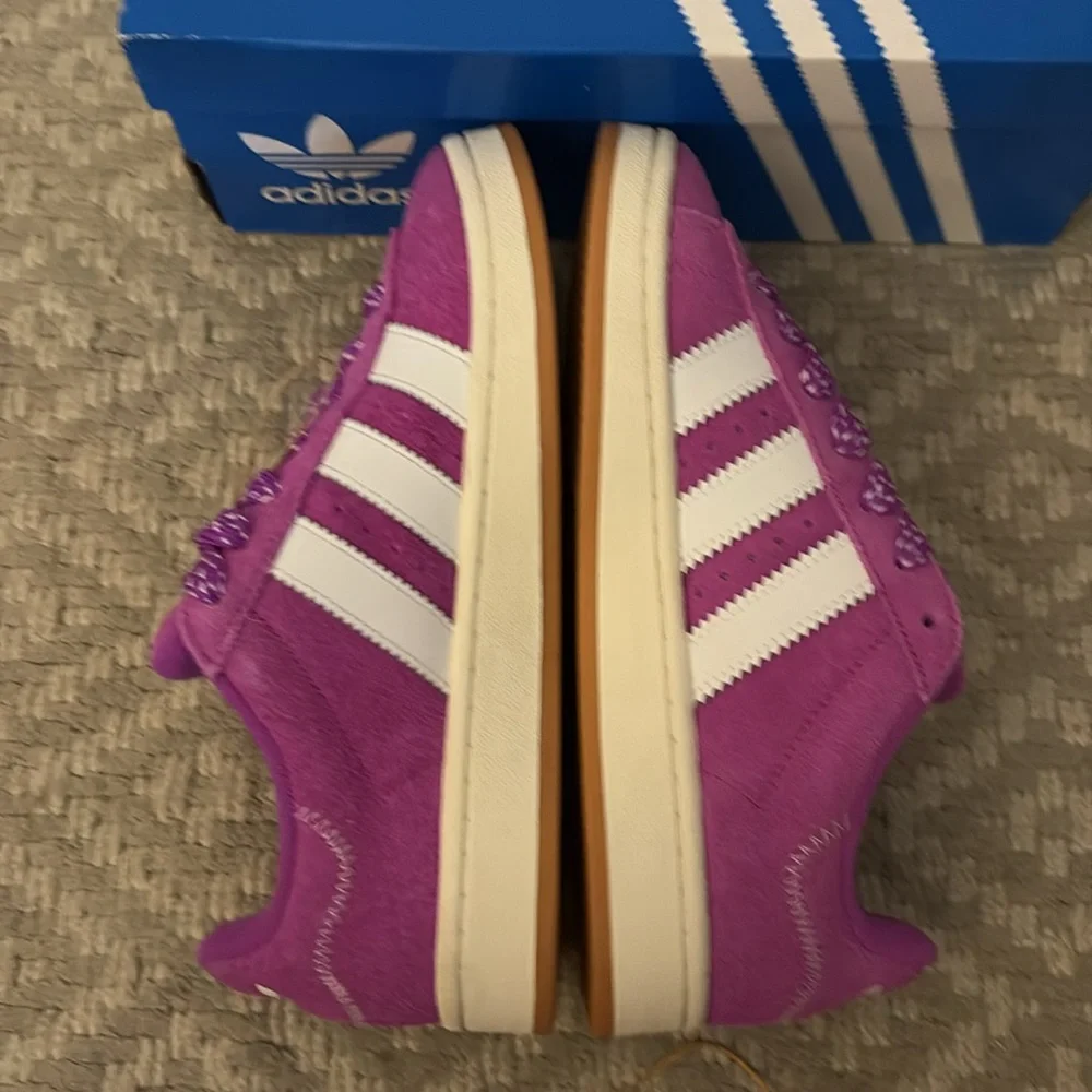 adidas Women's Purple and White Sneakers - Picture 3 of 4